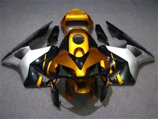 Gold Silber Schwarz 03-04 CBR600RR Motorrad Verkleidung Gold Silber Schwarz 03-04 CBR600RR Motorrad Verkleidung