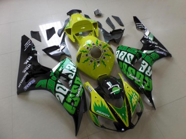 Grün Gelb Rossi 06-07 CBR1000RR Motorrad Verkleidung