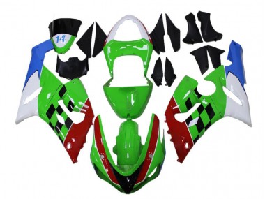 Grün Rot Weiß Blau 05-06 ZX6R Motorrad Verkleidung