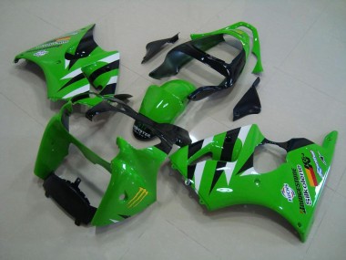 Grün Schwarz 00-02 ZX6R Motorrad Verkleidung Komplett Sets