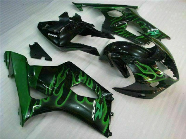 Grün Schwarz 03-04 GSXR 1000 Motorrad Verkleidung Grün Schwarz 03-04 GSXR 1000 Motorrad Verkleidung