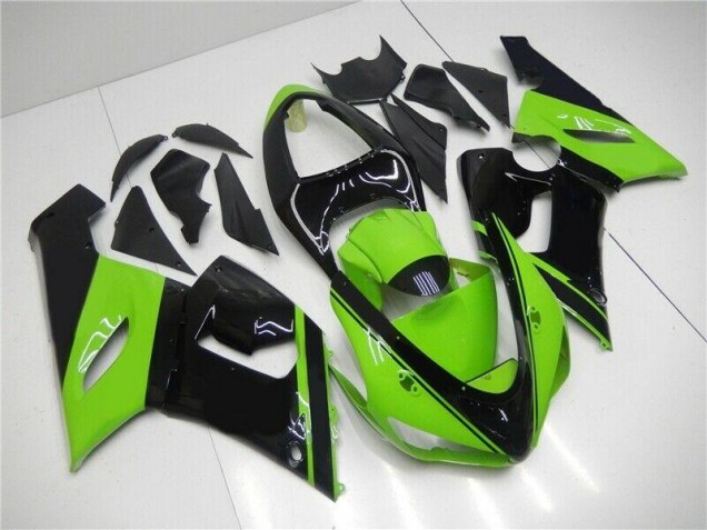 Grün Schwarz 05-06 ZX6R Motorrad Verkleidungen Grün Schwarz 05-06 ZX6R Motorrad Verkleidungen