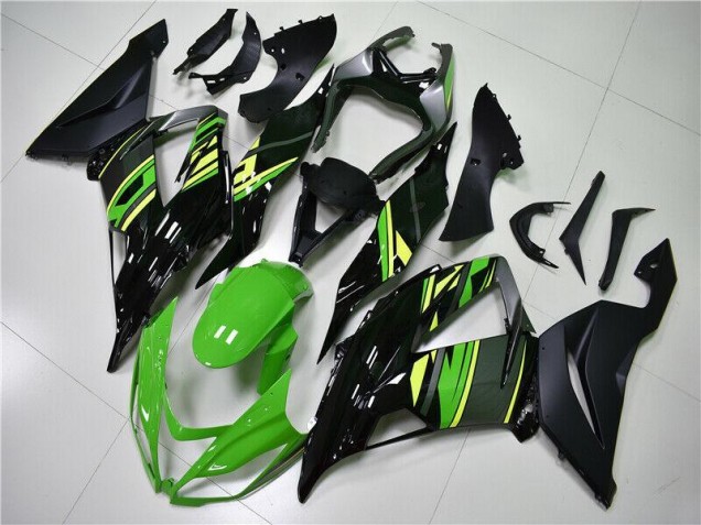 Grün Schwarz 13-18 ZX6R Motorrad Vollverkleidung Grün Schwarz 13-18 ZX6R Motorrad Vollverkleidung