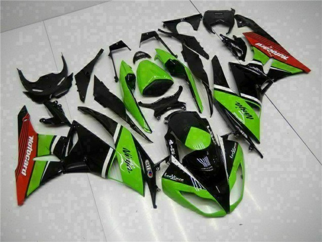 Grün Schwarz Rot 09-12 ZX6R Motorrad Verkleidung