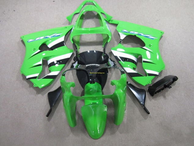 Grün Schwarz Weiß 00-02 ZX6R Motorrad Verkleidung Grün Schwarz Weiß 00-02 ZX6R Motorrad Verkleidung