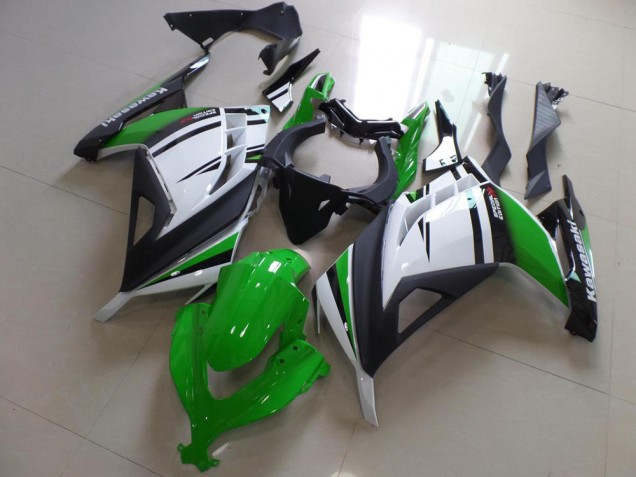 Grün Schwarz und Weiß 13-16 ZX300R Motorrad Verkleidung Grün Schwarz und Weiß 13-16 ZX300R Motorrad Verkleidung