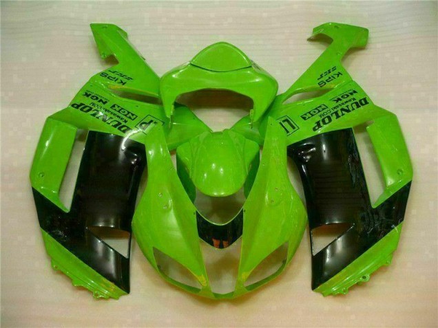 Grün Schwarzer Dunlop 07-08 ZX6R Motorrad Verkleidung Grün Schwarzer Dunlop 07-08 ZX6R Motorrad Verkleidung