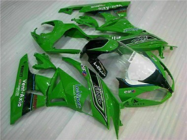 Grün Schwarzer LeoVince 09-12 ZX6R Motorrad Verkleidung
