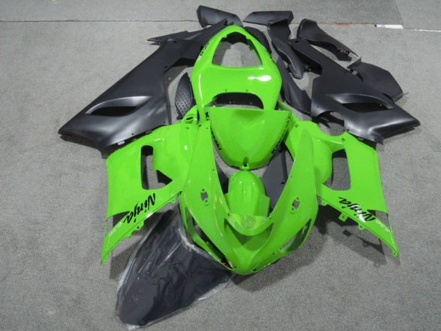 Grün Schwarzer Ninja 636 05-06 ZX6R Motorrad Verkleidung Grün Schwarzer Ninja 636 05-06 ZX6R Motorrad Verkleidung