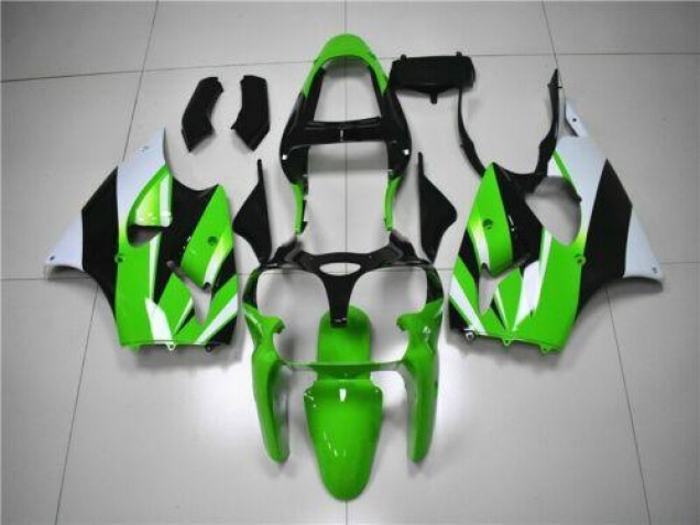 Grün Weiß Schwarz 00-02 ZX6R Motorrad Verkleidung