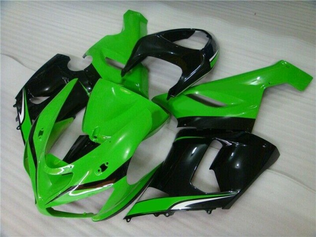 Grün Weiß Schwarz 05-06 ZX6R Motorrad Verkleidung Grün Weiß Schwarz 05-06 ZX6R Motorrad Verkleidung