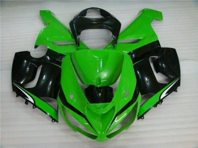 Grün Weiß Schwarz 05-06 ZX6R Motorrad Verkleidung Grün Weiß Schwarz 05-06 ZX6R Motorrad Verkleidung