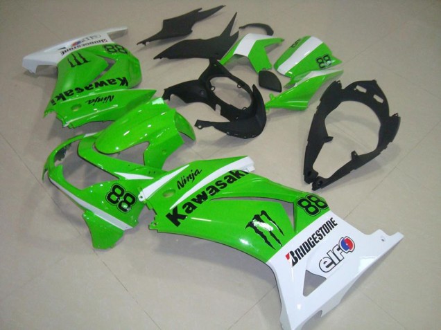 Grün und Weiß 08-12 ZX250R Motorrad Verkleidung Grün und Weiß 08-12 ZX250R Motorrad Verkleidung