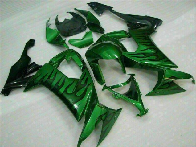 Grüne Flamme 08-10 ZX10R Motorrad Verkleidung Grüne Flamme 08-10 ZX10R Motorrad Verkleidung