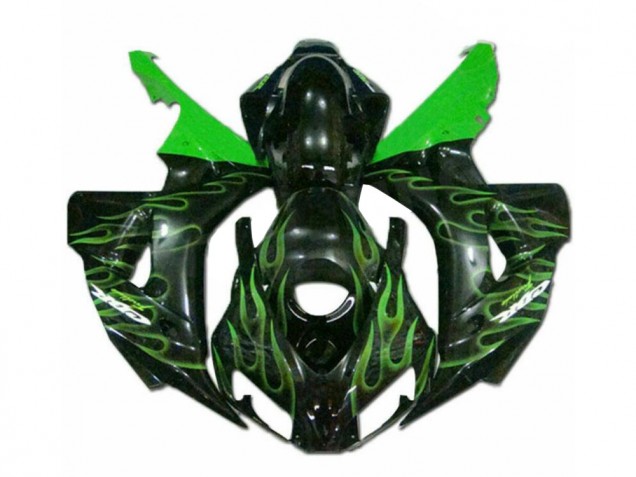 Grüne Flamme Schwarz 06-07 CBR1000RR Motorrad Verkleidung Grüne Flamme Schwarz 06-07 CBR1000RR Motorrad Verkleidung