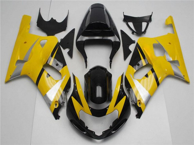 Gelb Silber Glänzendes Schwarz 2001-2003 Suzuki GSXR 600/750 Motorrad Verkleidung