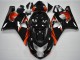 Glänzendes Schwarz Rot Streifen 2004-2005 Suzuki GSXR 600/750 Motorrad Verkleidung