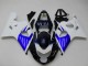 Weiß Blau Schwarz 2004-2005 Suzuki GSXR 600/750 Motorrad Verkleidung