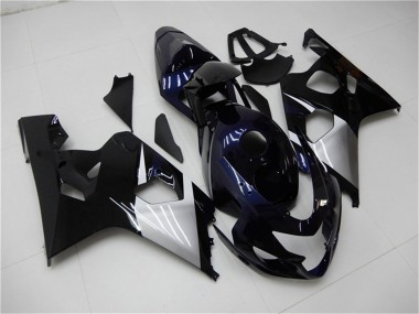 Glänzendes Schwarz Silber Blau 2004-2005 Suzuki GSXR 600/750 Motorrad Verkleidung