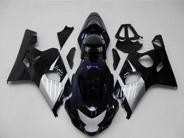 Glänzendes Schwarz Silber Blau 2004-2005 Suzuki GSXR 600/750 Motorrad Verkleidung