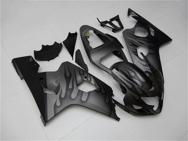 Grau Schwarz Flamme 2004-2005 Suzuki GSXR 600/750 Motorrad Verkleidung