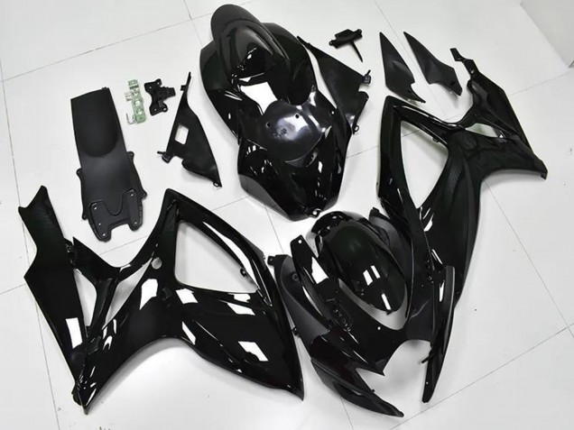 Glänzendes Schwarz 2006-2007 Suzuki GSXR 600/750 Motorrad Verkleidung