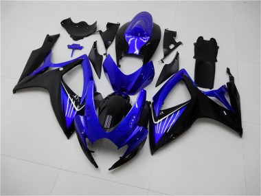 Blau Glänzendes Schwarz 2006-2007 Suzuki GSXR 600/750 Motorrad Verkleidung