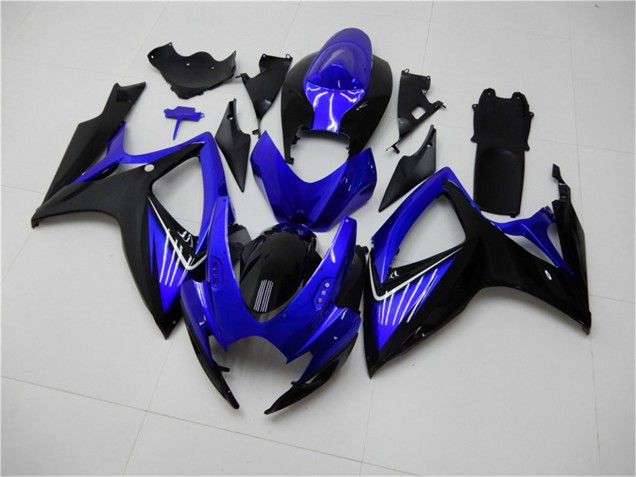 Blau Glänzendes Schwarz 2006-2007 Suzuki GSXR 600/750 Motorrad Verkleidung