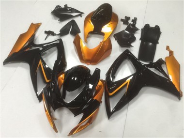 Orange Glänzendes Schwarz 2006-2007 Suzuki GSXR 600/750 Motorrad Verkleidung