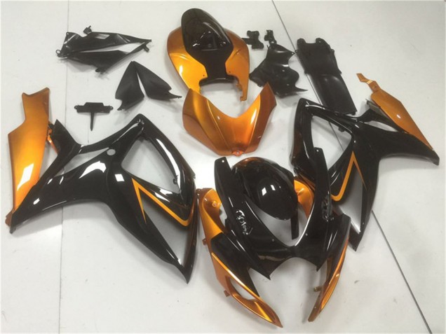 Orange Glänzendes Schwarz 2006-2007 Suzuki GSXR 600/750 Motorrad Verkleidung