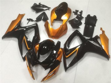 Orange Glänzendes Schwarz 2006-2007 Suzuki GSXR 600/750 Motorrad Verkleidung