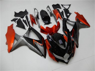 Orange Grau Glänzendes Schwarz 2008-2010 Suzuki GSXR 600/750 Motorrad Verkleidung