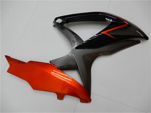 Orange Grau Glänzendes Schwarz 2008-2010 Suzuki GSXR 600/750 Motorrad Verkleidung