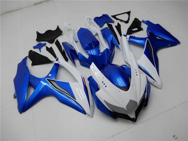 Weiß Blau 2008-2010 Suzuki GSXR 600/750 Motorrad Verkleidung