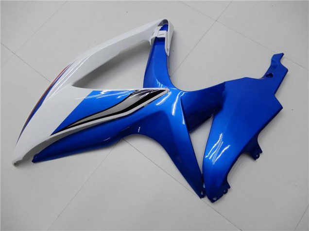 Weiß Blau 2008-2010 Suzuki GSXR 600/750 Motorrad Verkleidung
