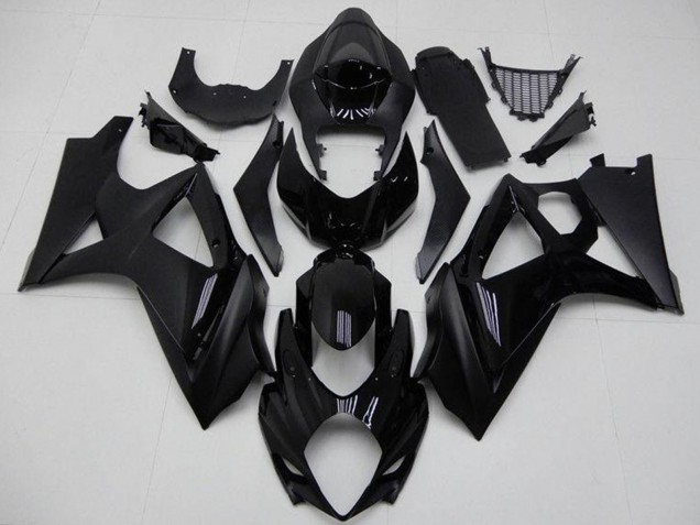 Glänzendes Schwarz Matt Schwarz Kein Aufkleber 2007-2008 Suzuki GSXR 1000 Motorrad Verkleidung