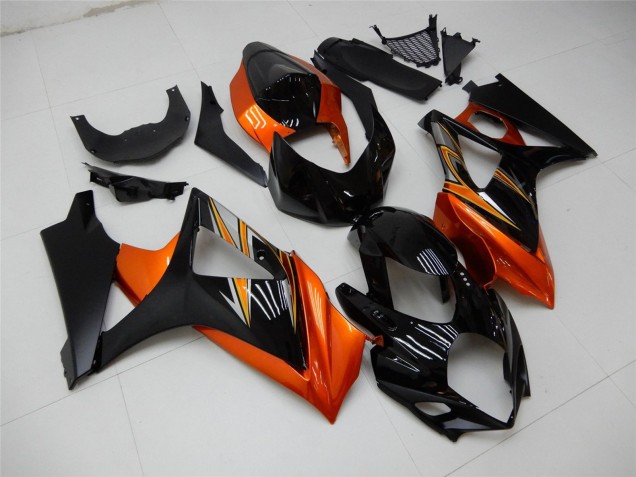 Orange Schwarz 2007-2008 Suzuki GSXR 1000 Motorrad Verkleidung
