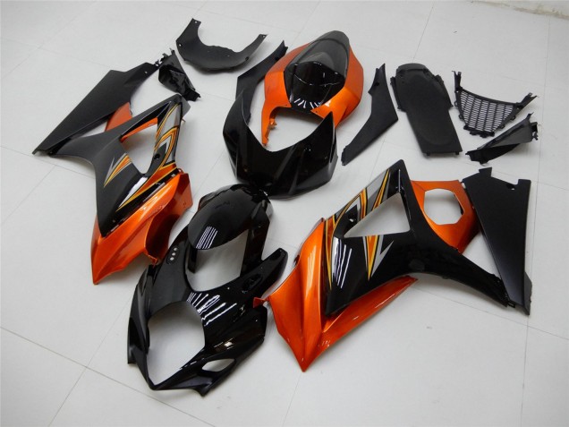 Orange Schwarz 2007-2008 Suzuki GSXR 1000 Motorrad Verkleidung