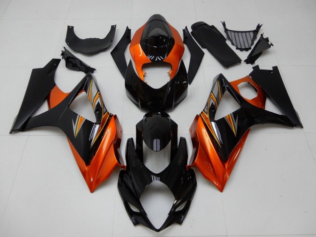 Orange Schwarz 2007-2008 Suzuki GSXR 1000 Motorrad Verkleidung