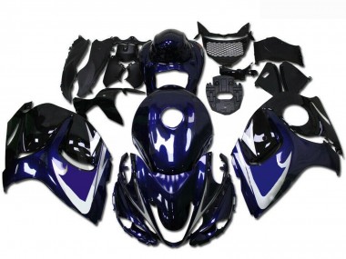 Glänzendes Schwarz Blau Weiß 2008-2020 Suzuki GSXR 1300 Hayabusa Motorrad Verkleidung