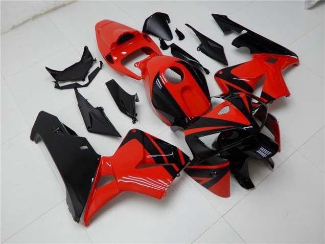 Rot Schwarz 2005-2006 Honda CBR600RR Abs Verkleidungen