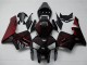 Glänzendes Schwarz Rot Flamme 2005-2006 Honda CBR600RR Motorrad Verkleidung Kit