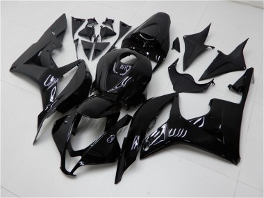 Glänzendes Schwarz 2007-2008 Honda CBR600RR Motorrad Verkleidung