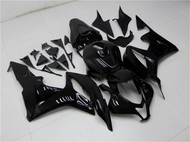 Glänzendes Schwarz 2007-2008 Honda CBR600RR Motorrad Verkleidung
