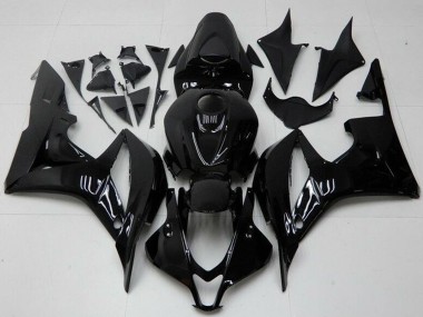 Glänzendes Schwarz 2007-2008 Honda CBR600RR Motorrad Verkleidung