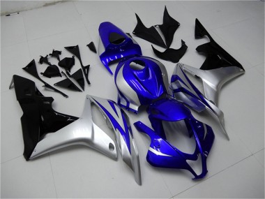 Silber Blau Glänzendes Schwarz OEM Stil 2007-2008 Honda CBR600RR Motorrad Verkleidung