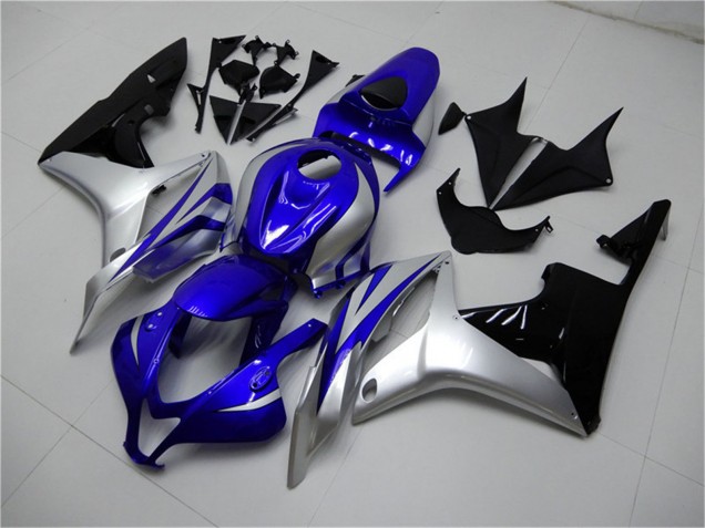 Silber Blau Glänzendes Schwarz OEM Stil 2007-2008 Honda CBR600RR Motorrad Verkleidung