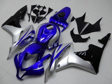 Silber Blau Glänzendes Schwarz OEM Stil 2007-2008 Honda CBR600RR Motorrad Verkleidung