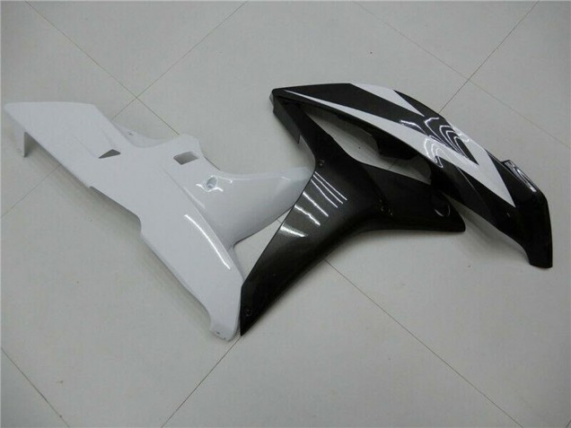 Weiß Glänzendes Schwarz 2007-2008 Honda CBR600RR Motorrad Verkleidung