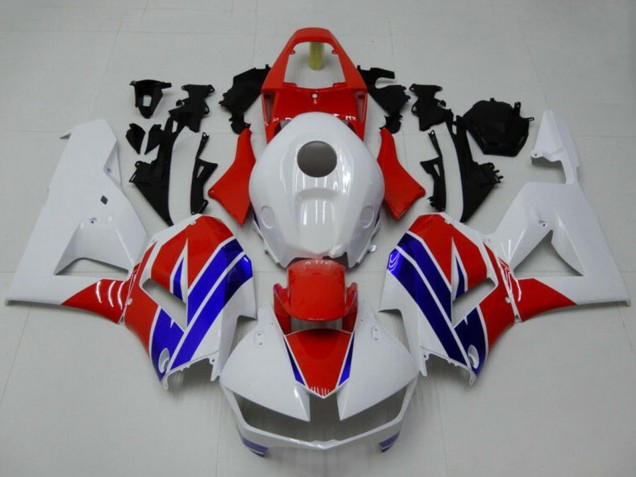 Weiß Rot Blau 2013-2023 Honda CBR600RR Motorrad Verkleidung